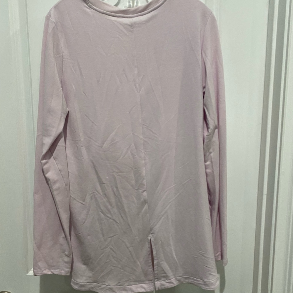 Apana tie front long sleeve shirt, Sz L - Picture 2 of 3